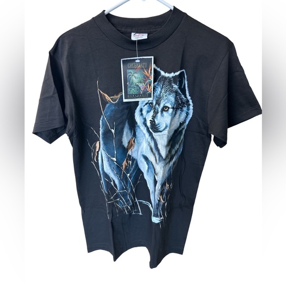 Vintage Harlequin NG Wolf Single Stitch 1992 Made‎ in USA NWT Size Medium - Picture 1 of 4